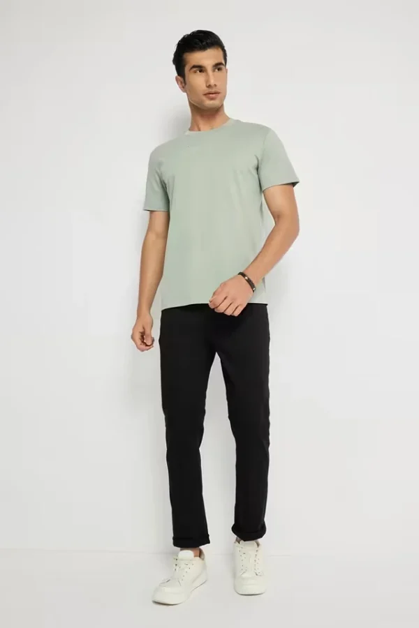 A24J3269941BYBL_BLACK_alt1.webp Light Wash Cotton Slim Fit Men's Jeans