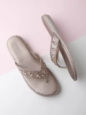 FWHCA22122997_ROSE_GOLD.webp PU Slipon Women Casual Wear Flats