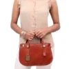 S21HDHOP0214SAT_BROWN_alt5.webp Top Zip Closure Leather Womens Casual HandBag