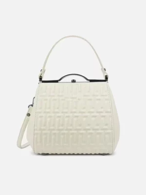 S25RGJ2333106M2_OFF_WHITE.webp Fluffel Synthetic Top Open Closure Women's Satchel Bag