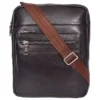 SASSORA629_BROWN.webp Kaya Solid Pure Leather Zipper Closure Men's Sling Bag